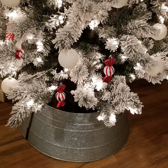❗Wondershop Rustic Galvanized Metal Christmas Tree Collar❗ - Picture 2 of 3